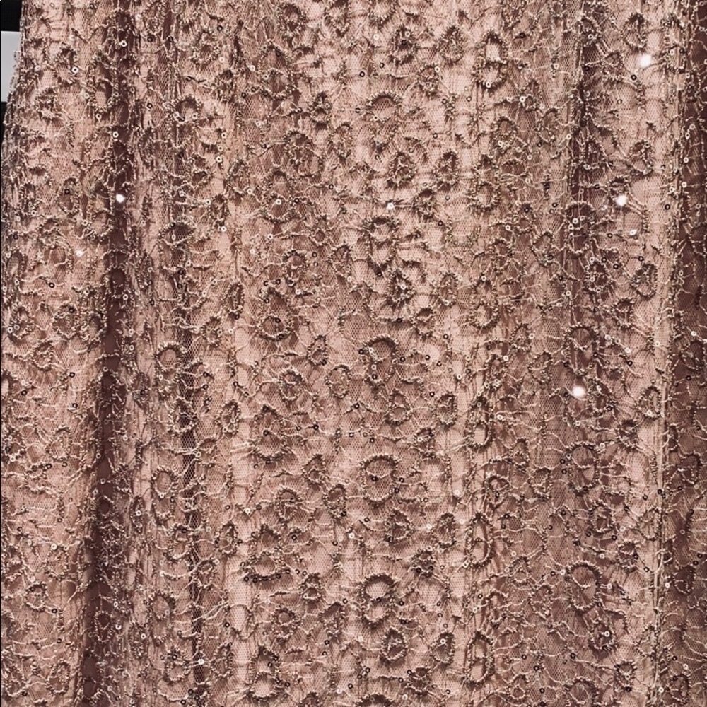 Aidan Mattox Lace blouson sleeveless Overlay chiffon long gown - Picture 13 of 14